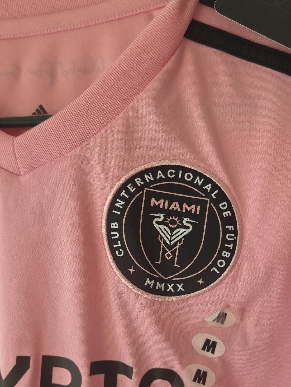 NWT Adidas MLS Inter Miami FC LIONEL MESSI Pink Jersey Sz M Soccer Futbol - Picture 4 of 13